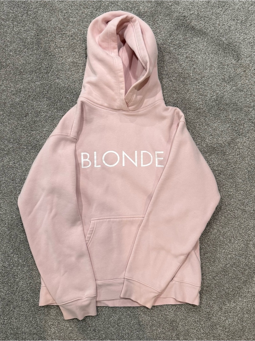 Brunette The Label Pink "BLONDE" Hoodie